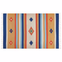 Cotton Kilim Area Rug 140 x 200 cm Multicolour TARONIK