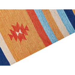 Cotton Kilim Area Rug 140 x 200 cm Multicolour TARONIK - Additional view 4