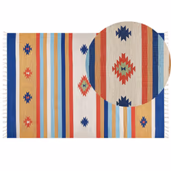 Cotton Kilim Area Rug 200 x 300 cm Multicolour TARONIK