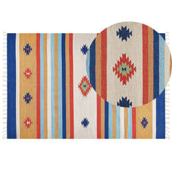 Cotton Kilim Area Rug 200 x 300 cm Multicolour TARONIK