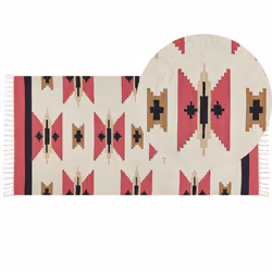 Cotton Kilim Area Rug 80 x 150 cm Multicolour GARNI