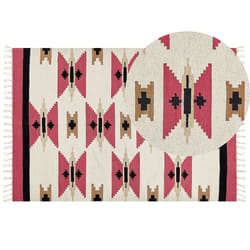 Cotton Kilim Area Rug 160 x 230 cm Multicolour GARNI