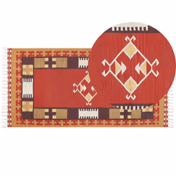 Cotton Kilim Area Rug 80 x 150 cm Multicolour PARAKAR