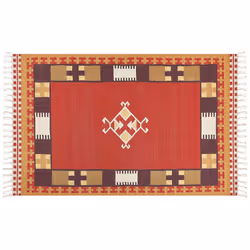 Cotton Kilim Area Rug 140 x 200 cm Multicolour PARAKAR