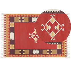 Cotton Kilim Area Rug 160 x 230 cm Multicolour PARAKAR