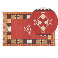 Cotton Kilim Area Rug 200 x 300 cm Multicolour PARAKAR
