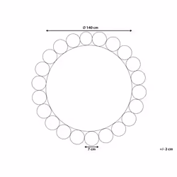 Round Jute Area Rug Ã¸ 140 cm Black VOSTAN