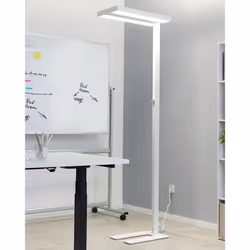 LED Floor Lamp TAURUS with Dimmer Metal White