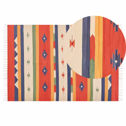 Cotton Kilim Rug 140 x 200 cm Multicolour ALAPARS