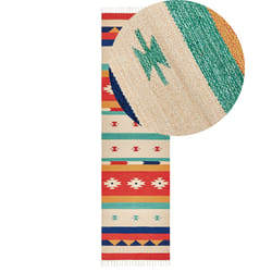 Cotton Kilim Runner Rug 80 x 300 cm Multicolour MARGARA