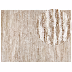 Cotton Area Rug 300 x 400 cm Beige and White BARKHAN