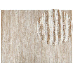 Cotton Area Rug 300 x 400 cm Beige and White BARKHAN