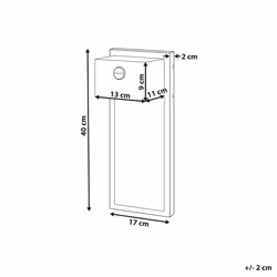 Outdoor LED Wall Light CARRON with Motion Sensor Grey