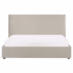 Ottoman Bed Velvet LAVAUR 160 x 200 cm (EU King Size) Taupe