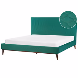 Bed Velvet BAYONNE 180 x 200 cm (EU Super King) Green