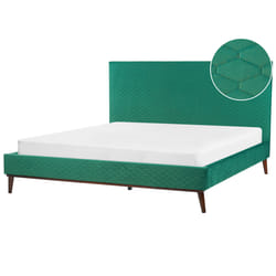 Bed Velvet BAYONNE 180 x 200 cm (EU Super King) Green