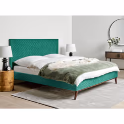 Bed Velvet BAYONNE 180 x 200 cm (EU Super King) Green