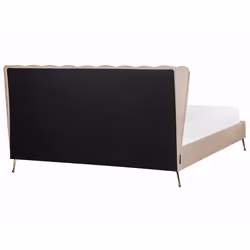 Bed Velvet MIRIBEL 180 x 200 cm (EU Super King) Taupe