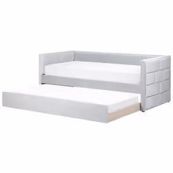Trundle Bed Velvet CHAVONNE 90 x 200 cm (EU Single) Light Grey