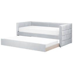 Trundle Bed Velvet CHAVONNE 90 x 200 cm (EU Single) Light Grey