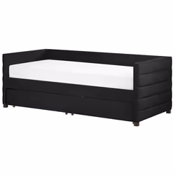 Daybed with Storage Velvet MARRAY 90 x 200 cm (EU Single) Black
