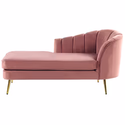 Right Hand Chaise Lounge ALLIER Velvet Pink