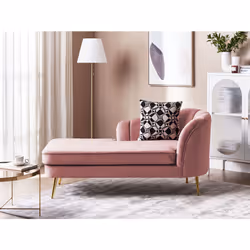 Right Hand Chaise Lounge ALLIER Velvet Pink
