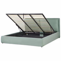 Ottoman Bed Velvet BAJONNA 180 x 200 cm (EU Super King) Mint Green