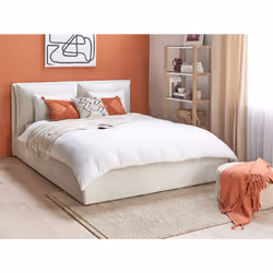 Ottoman Bed Velvet BAJONNA 160 x 200 cm (EU King Size) White - Additional view 4