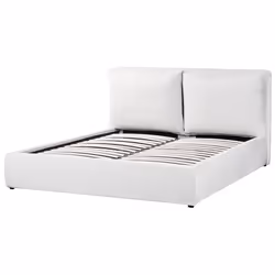 Ottoman Bed Velvet BAJONNA 160 x 200 cm (EU King Size) White - Additional view 5