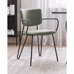 Set of 2 Dining Chairs ELKO Dark Green