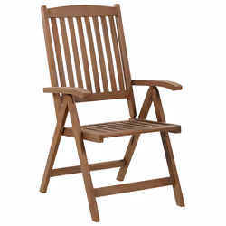 Garden Chair AMANTEA Acacia Wood Dark Brown