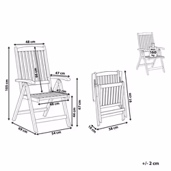 Garden Chair AMANTEA Acacia Wood Dark Brown - Additional view 4
