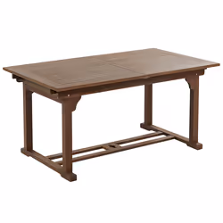 Extending Garden Dining Table AMANTEA 160/220 cm 90 cm Acacia Wood Dark Brown