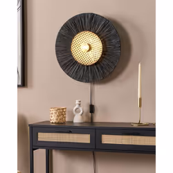 Paper Wall Lamp  50 cm Black YAAPI