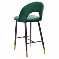 Set of 2 Bar Chairs FALTON Velvet Emerald Green - Additional view 5