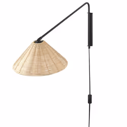 Wall Lamp PALENA Adjustable Rattan Natural
