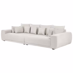 4 Seater Fabric Sofa Beige TORPO