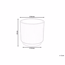 Plant Pot  24 cm Taupe DARIA