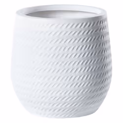 Plant Pot LIVADIA Stone 27 cm Off-White