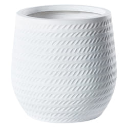 Plant Pot LIVADIA Stone 27 cm Off-White