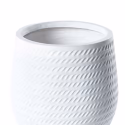 Plant Pot LIVADIA Stone 27 cm Off-White