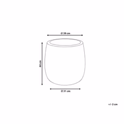 Plant Pot 39 cm Off-White LIVADIA