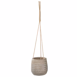 Plant Pot LIVADIA Stone 20 cm Taupe