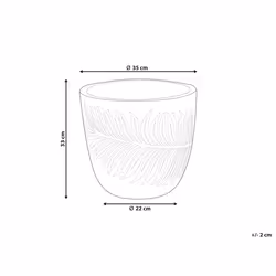 Plant Pot FTERO Ceramic 35 cm Off-White