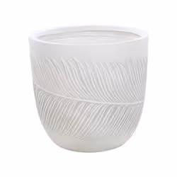 Flower Pot Fibre Clay 42 x 42 x 40 cm Off-White FTERO