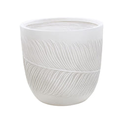 Flower Pot Fibre Clay 42 x 42 x 40 cm Off-White FTERO