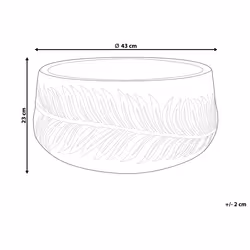 Plant Pot FTERO Ceramic 43 cm Off-White