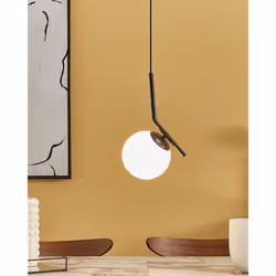 Glass Pendant Lamp Black WAPITI