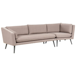 Right Hand 3 Seater Garden Sofa Beige LORETELLO